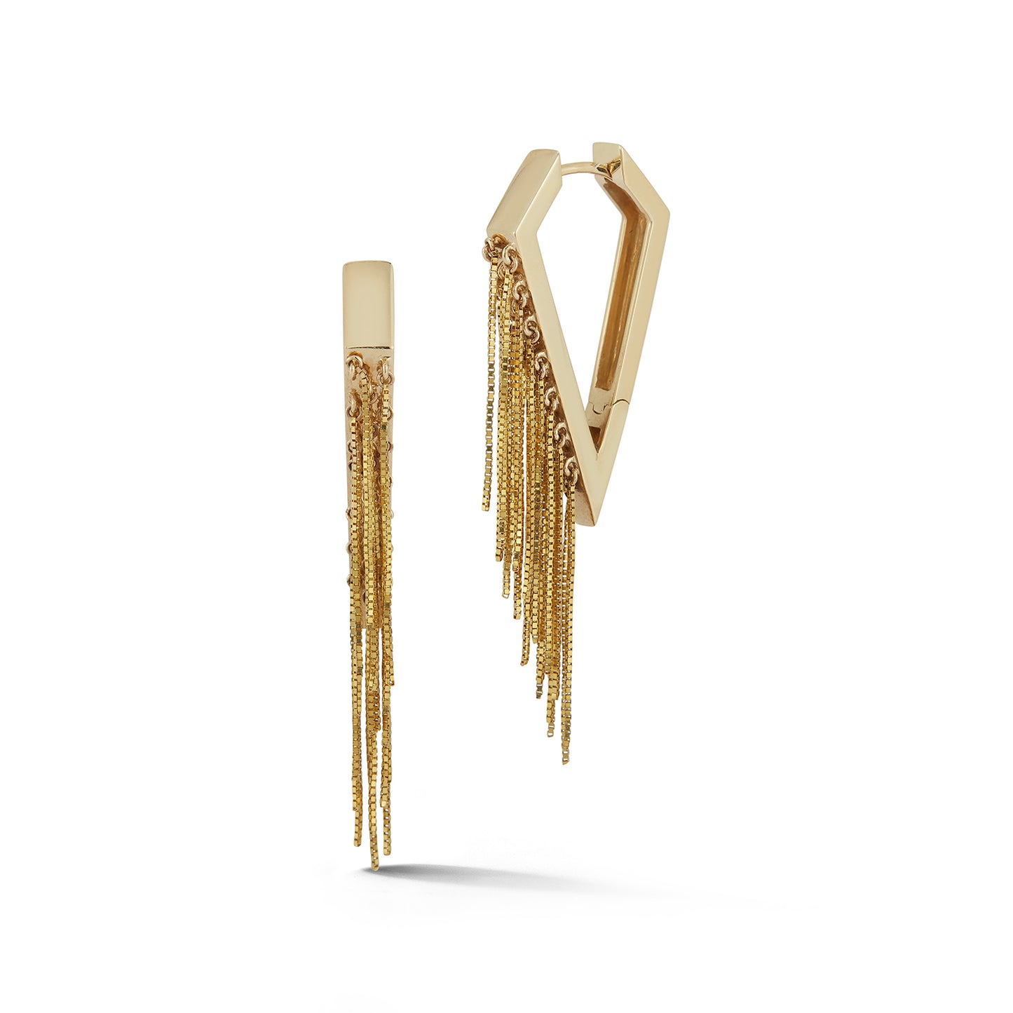 large skinny Fringe Angular Hoops