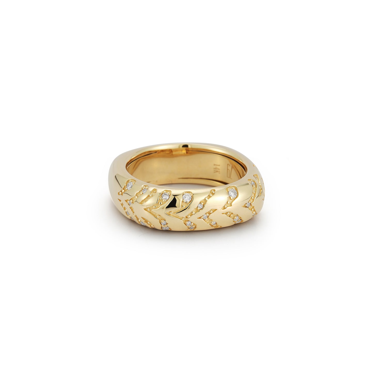 Tiger Square Rounded WD Ring