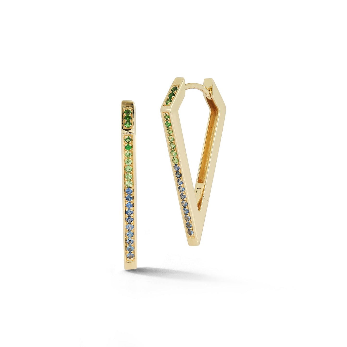 Skinny Angular Hoop- Peacock - 79LayersSkinny Angular Hoop- Peacock