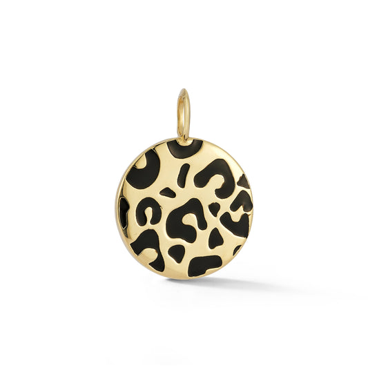 15mm Leopard  Enamel Disc