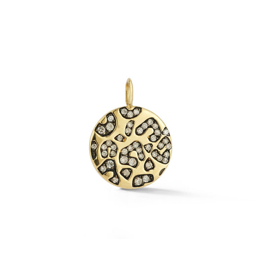 15mm Leopard White Diamond/Rhodium Disc