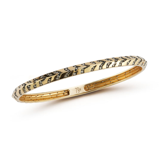 Tiger knife edge hinged bangle