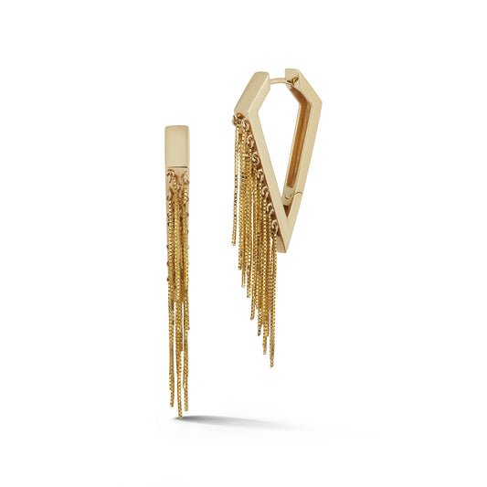 large skinny Fringe Angular Hoops