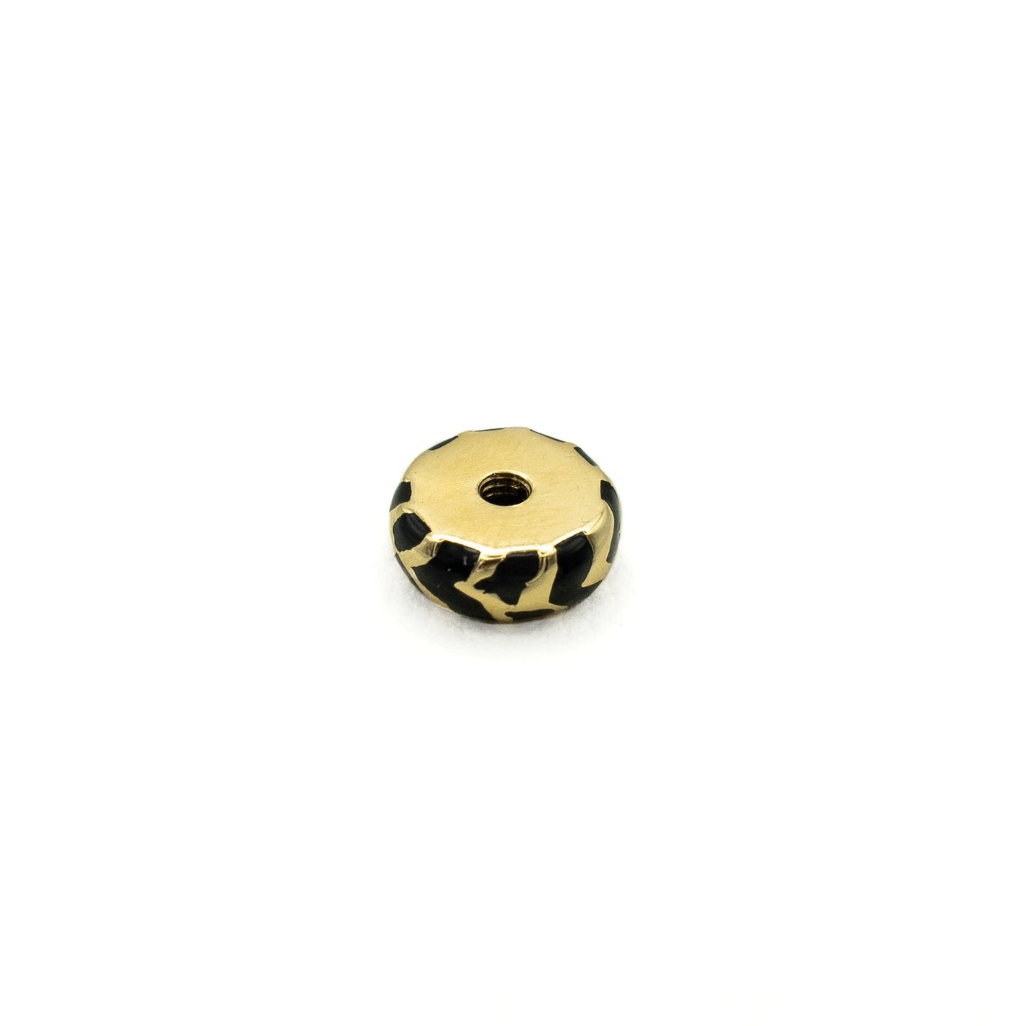 My Twist Enamel Tiger 14k yellow gold bead