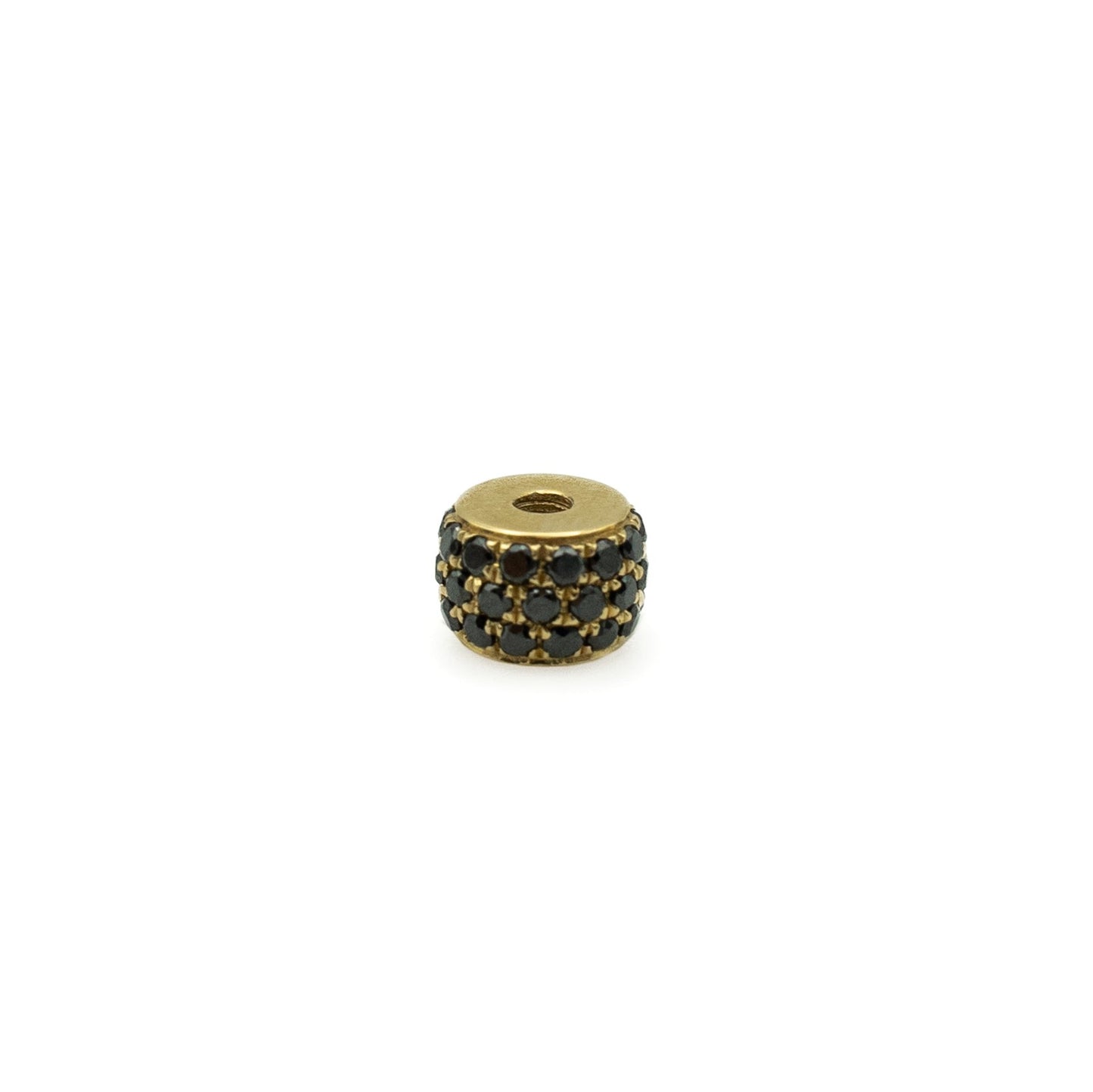 My Twist  14k Black Diamond YG bead 4x6