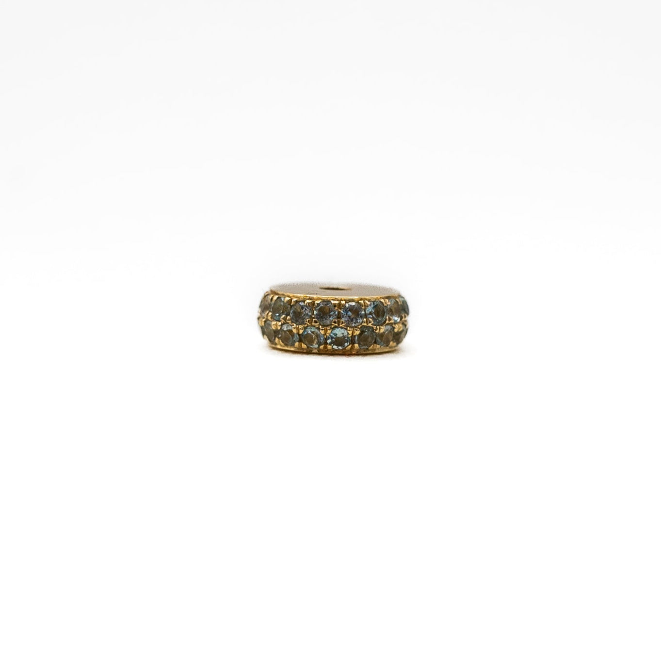 My Twist 3x8mm  Blue Topaz and Yellow Gold