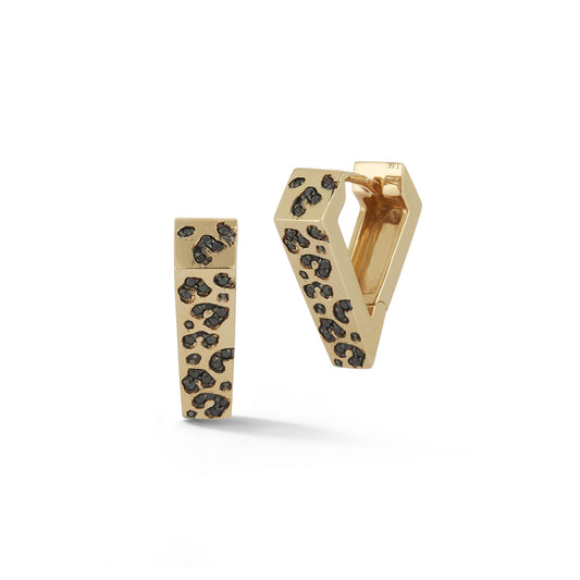 Small Leopard Angular Hoops