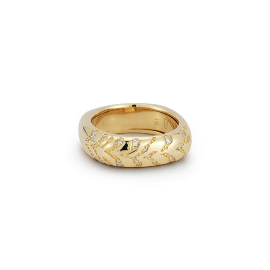 Tiger Square Rounded WD Ring