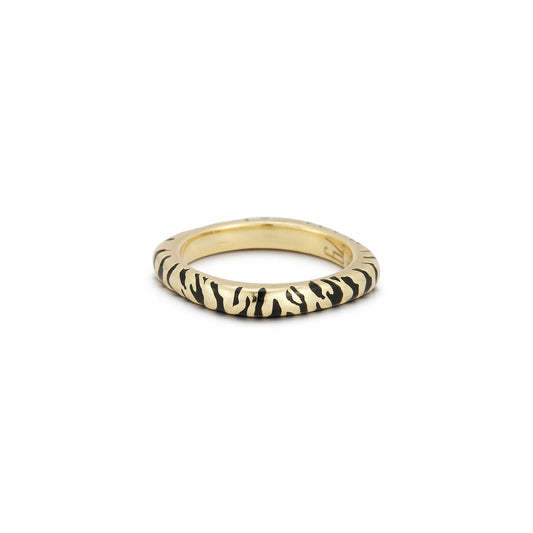 Tiger Square Rounded skinny ring