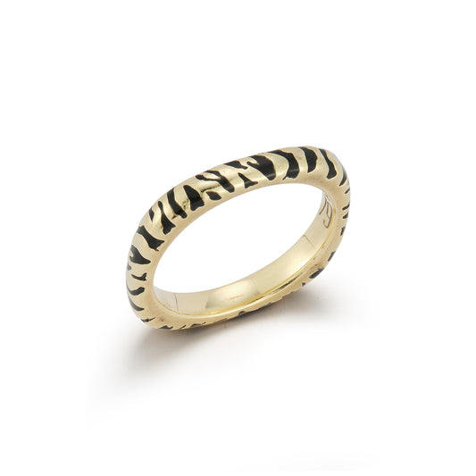Tiger Square Rounded skinny ring