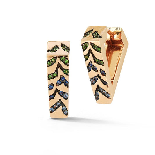 Small Angular Hoops - Tiger