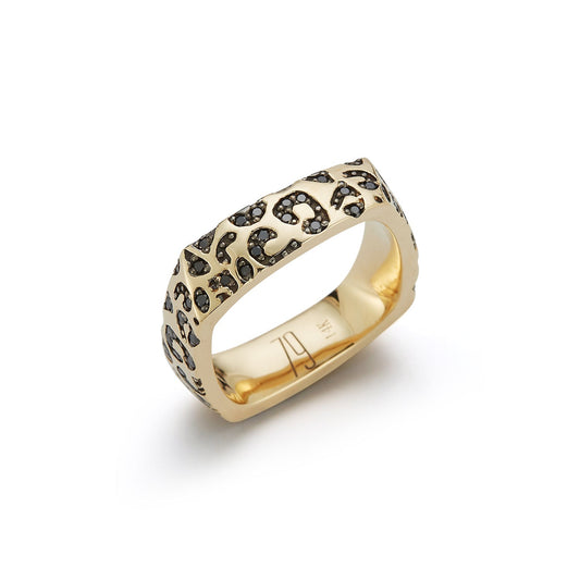 Leopard Black Diamond Twist Ring - 79LayersLeopard Black Diamond Twist Ring