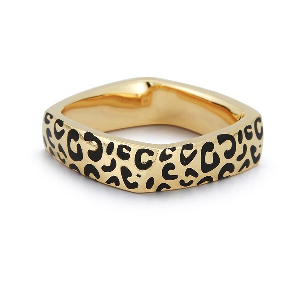 Leopard Enamel Twist Ring - 79LayersLeopard Enamel Twist Ring