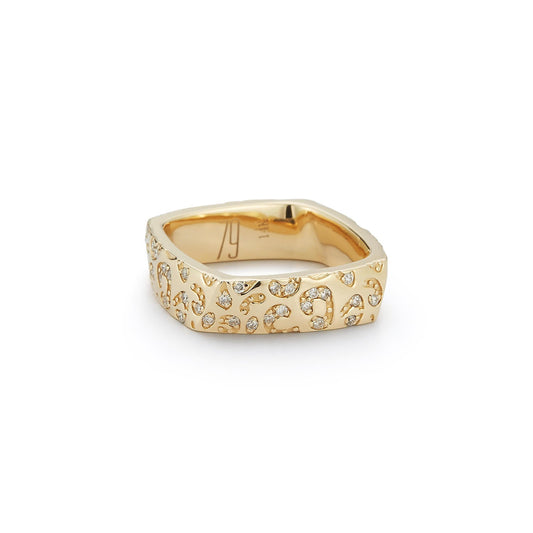Leopard White Diamond Twist Ring - 79LayersLeopard White Diamond Twist Ring