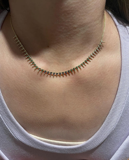 Peacock spike necklace - 79LayersPeacock spike necklace