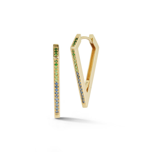 Skinny Angular Hoop- Peacock - 79LayersSkinny Angular Hoop- Peacock