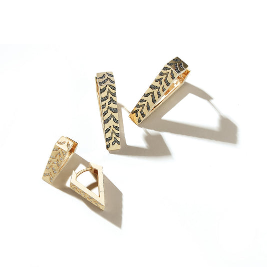 Small Angular Hoops - Tiger - 79LayersSmall Angular Hoops - Tiger
